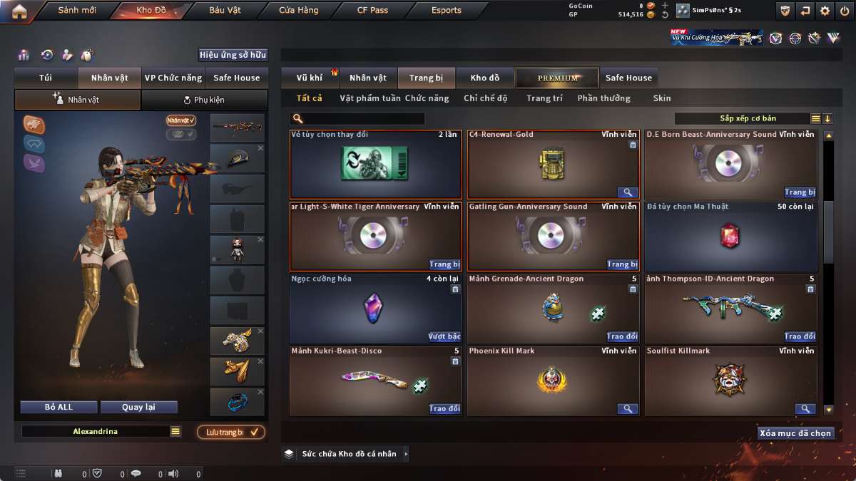 shop acc cf uy tin gia re